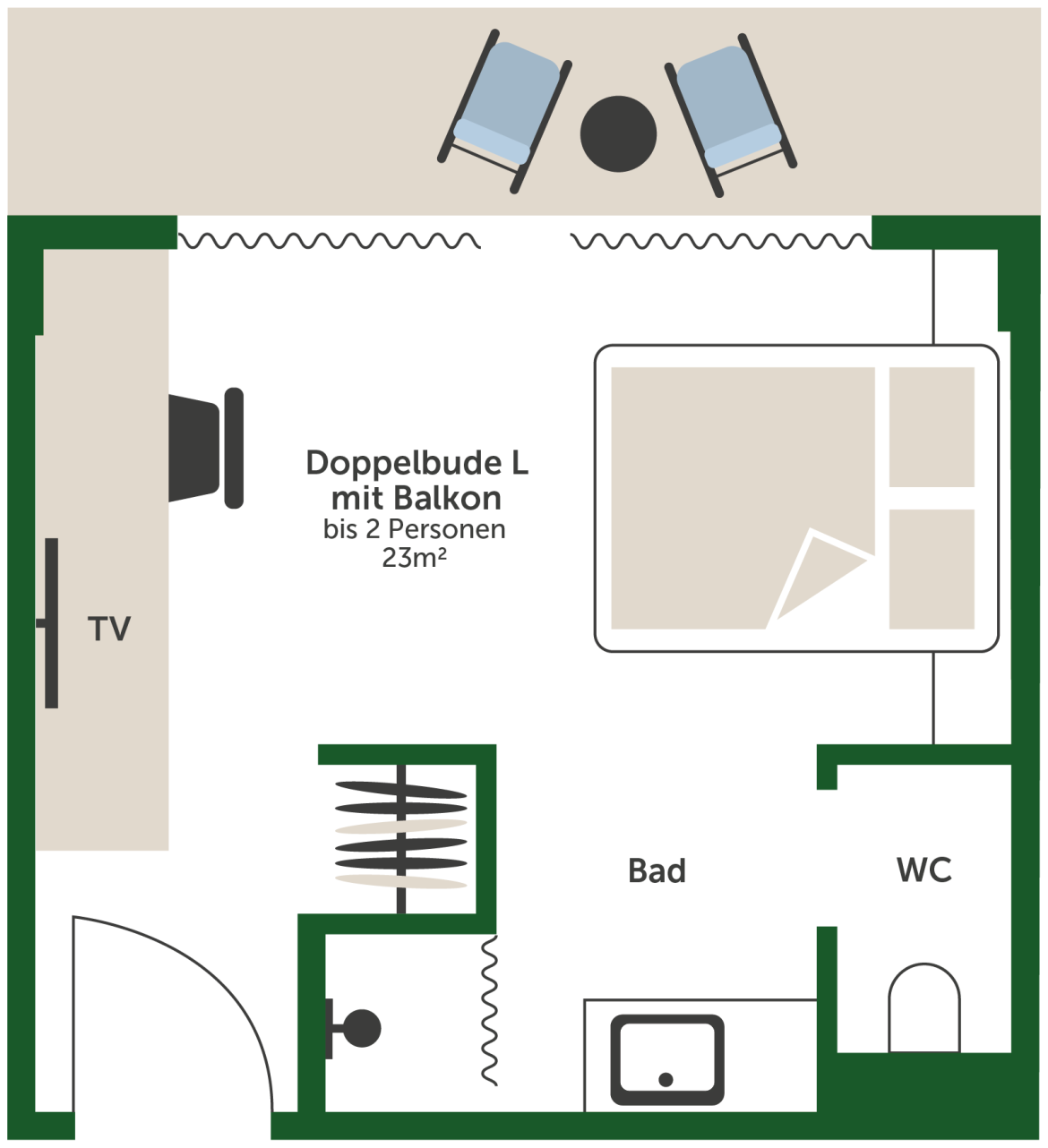 Superbude Hotel Hamburg Altona Interior Grundriss Doppelbude L Mit Balkon